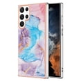 thumbnail image 1 of Feishell for Galaxy S23 Ultra Case, [Raised Lip Screen Drop Protection] Marble Shockproof Protective Slim Glossy Stylish TPU Durable Phone Cover For Samsung Galaxy S23 Ultra, Galaxy Blue Marble, 1 of 5