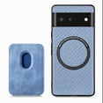 thumbnail image 1 of Feishell for Google Pixel 6 Pro Carbon Fibre Texture PU Leather Phone Case with Removable Card Pocket,Compatible with MagSafe Charging,Shockproof Luxury Magnetic Anti-Scratch Slim Phone Case,Blue, 1 of 7