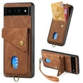 thumbnail image 1 of Feishell for Google Pixel 6 Pro, Wallet Case with Card Holder Leather Card Slots Kickstand Shockproof RFID Blocking Magnetic Clasp Protective Cover for Women Men for Google Pixel 6 Pro, Brown, 1 of 1