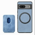 thumbnail image 1 of Feishell for Google Pixel 7 Carbon Fibre Texture PU Leather Phone Case with Removable Card Pocket,Compatible with MagSafe Charging,Shockproof Luxury Magnetic Anti-Scratch Slim Phone Case,Blue, 1 of 7