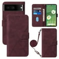 thumbnail image 1 of Feishell for Google Pixel 7 Crossbody Wallet Phone Case with Removable Adjustable Shoulder Strap,Premium PU Leather Magnetic Clasp Flip Stand Card Slots Protective Cover for Women Men,Winered, 1 of 9