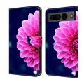 thumbnail image 1 of Feishell for Google Pixel 7 Slim Wallet Case with Fashion Colorful Pattern Painted,Luxury PU Leather Magnetic Flip Stand Card Slots Pocket Phone Case,Pink Petals, 1 of 8