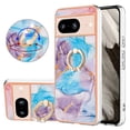 thumbnail image 1 of Feishell for Google Pixel 8 Case with Rotating Metal Ring Kickstand, Stylish Thin IMD Marble Flower Pattern Cover Shockproof Lightweight Slim Fit Girls Women Phone Case for Google Pixel 8,A, 1 of 6
