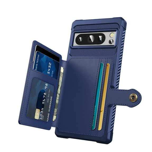 Feishell for Google Pixel 8 Pro Wallet Case, with ID&Credit Card Holder Slots Pockets Wallet Back Cover Stand Flip Folio Leather Magnetic Absorption Cover For  Google Pixel 8 Pro,
Darkblue