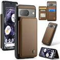 thumbnail image 1 of Feishell for Google Pixel 8a Case with Card Holder, Wallet Case for Women Men with RFID Blocking, Durable PU Leather Kickstand Magnetic Clasp Shockproof Phone Case,Brown, 1 of 9