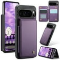 thumbnail image 1 of Feishell for Google Pixel 9 / 9 Pro Case with Card Holder, Wallet Case for Women Men with RFID Blocking, Durable PU Leather Kickstand Magnetic Clasp Shockproof Phone Case,Purple, 1 of 9