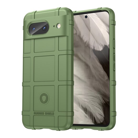 Feishell for Google Pixel 9 / 9 Pro Case, Heavy Duty Drop Protection Non-slip Texture Armor Anti-Fingerprint Shockproof Anti-Scratch Silicone Slim Cute Phone Case for Google Pixel 9 / 9 Pro,Green