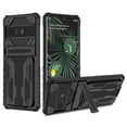 thumbnail image 1 of Feishell for Google Pixel 9 / 9 Pro Wallet Case Credit Card Holder Stand Kickstand Rugged Hard PC + Soft TPU Shockproof Heavy Duty Defender Armor [Military Grade Protection] Grip Phone Case, Black, 1 of 9