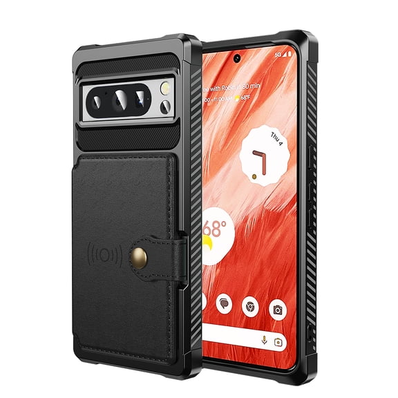 Feishell for Google Pixel 9 / 9 Pro Wallet Case, with ID&Credit Card Holder Slots Pockets Wallet Back Cover Stand Flip Folio Leather Magnetic Absorption Cover For  Google Pixel 9 / 9 Pro,
Black