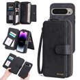 thumbnail image 1 of Feishell for Google Pixel 9 Pro XL Multi-Function Wallet Case, with Wrist Strap, Premium PU Leather 2 in 1 Magnetic Detachable Purse 14 Card Holder Slots Zipper Pocket Phone Case for Women Men,Black, 1 of 8