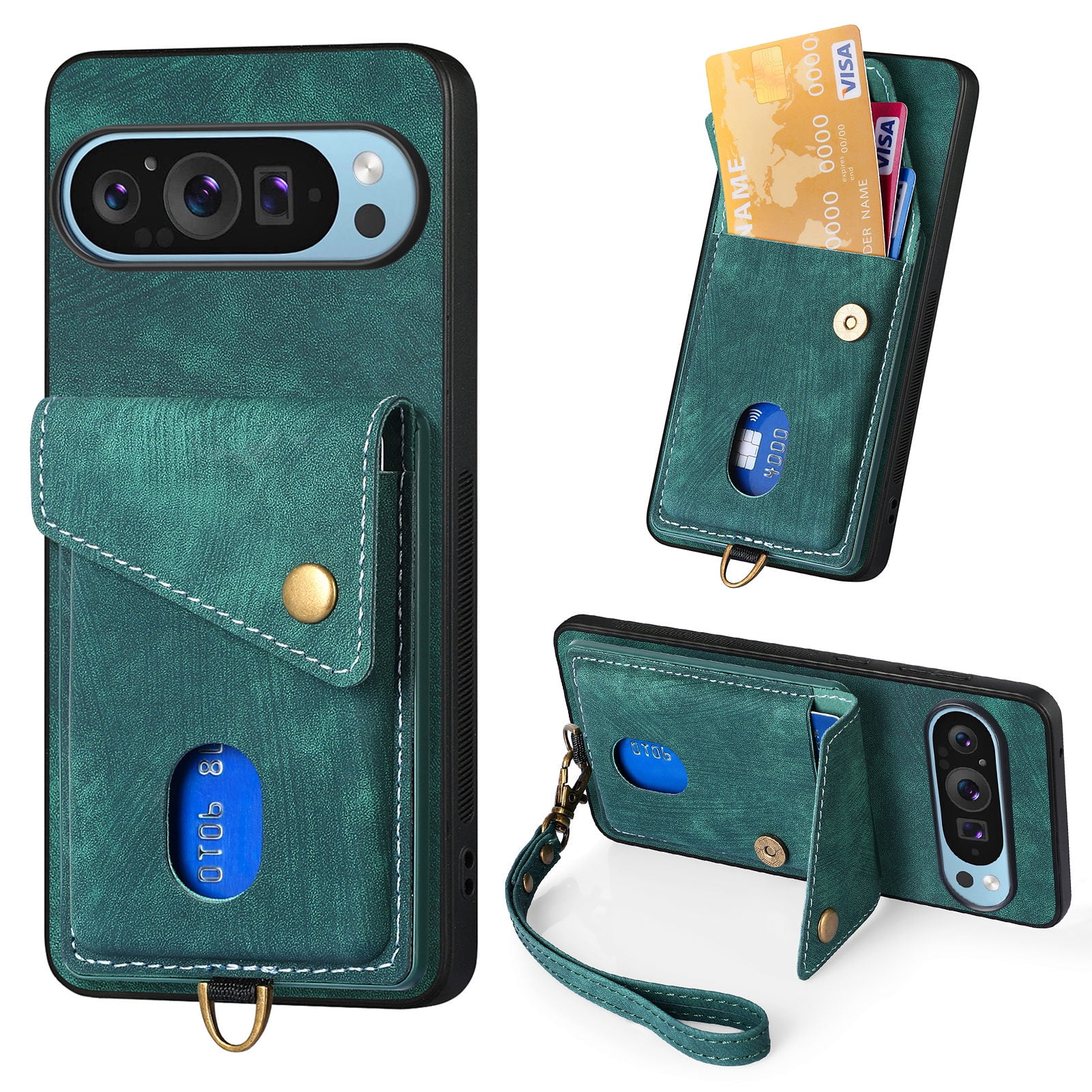 Feishell for Google Pixel 9 Pro XL, Wallet Case with Card Holder