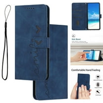 Feishell for Google Pixel 9 Pro XL Wallet Case,for Women Men,Love Heart Pattern Embossed Plain PU Leather Magnetic Clasp Credit Card Slots Folio Flip Kickstand Phone Cover,Blue