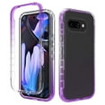 thumbnail image 1 of Feishell Gradient Clear Case for Google Pixel 9A,Dual Layer Hybrid 2-In-1 PC + TPU Transparent Anti-Scratch Shockproof Lightweight Slim Anti-Yellowing Phone Case for Google Pixel 9A,Purple, 1 of 6