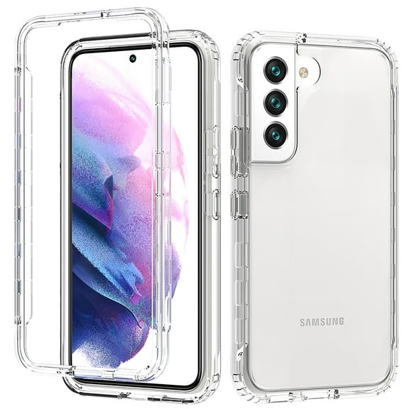 Feishell Gradient Clear Case for Samsung Galaxy S22,Dual Layer Hybrid 2-In-1 PC + TPU Transparent Anti-Scratch Shockproof Lightweight Slim Phone Case for Samsung Galaxy S22,Clear