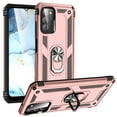 thumbnail image 1 of Feishell Hybrid Armor Phone Case for Samsung Galaxy A03s,Military Grade Shockproof 360 Rotatable Metal Ring Holder Kickstand Support Magnetic Car Mount Dual Layer Protective Phone Cover,Rosegold, 1 of 7