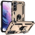 thumbnail image 1 of Feishell Hybrid Armor Phone Case for Samsung Galaxy S21,Military Grade Shockproof 360 Rotatable Metal Ring Holder Kickstand Support Magnetic Car Mount Dual Layer Protective Phone Cover,Gold, 1 of 8