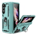 thumbnail image 1 of Feishell Hybrid Armor Phone Case for Samsung Galaxy Z Fold 6,Military Grade Shockproof 360 Rotatable Metal Ring Holder Kickstand Support Magnetic Car Mount Dual Layer Protective Phone Cover,Greygreen, 1 of 6