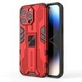 thumbnail image 1 of Feishell Hybrid Armor Rugged Case for iPhone 16 Pro Max,Support Magnetic Car Mount,Military Grade Drop Protection Hidden Kickstand Rugged Non-Slip Durable Phone Case for iPhone 16 Pro Max,Red, 1 of 13
