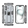 thumbnail image 1 of Feishell Hybrid Armor Rugged Case for iPhone 16,Support Magnetic Car Mount,Military Grade Drop Protection Hidden Kickstand Rugged Non-Slip Durable Phone Case for iPhone 16,Gray, 1 of 1