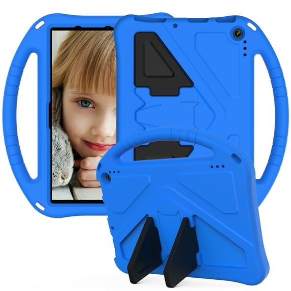 Feishell Kids-Friendly Case for Amazon Fire HD10/HD10 Plus 13th/11th Generatio 2023/2021,with Portable Handle & Kickstand,Shockproof EVA Foam Anti-Scratch Child Protector Tablet Case Cover,Blue