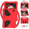 thumbnail image 1 of Feishell Kids-Friendly Case for Amazon Kindle Fire 7 12th Generation 2022 Released,with Portable Handle & Kickstand,Shockproof EVA Foam Anti-Scratch Child Protector Tablet Case Cover,Red, 1 of 7