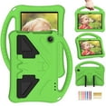 thumbnail image 1 of Feishell Kids-Friendly Case for Amazon Kindle Fire 7 12th Generation 2022 Released,with Portable Handle & Kickstand,Shockproof EVA Foam Anti-Scratch Child Protector Tablet Case Cover,Green, 1 of 7