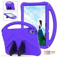 thumbnail image 1 of Feishell Kids-Friendly Case for Lenovo Tab M10 Plus (3rd Gen) 2022 Released,with Portable Handle & Kickstand,Shockproof EVA Foam Anti-Scratch Child Protector Tablet Case Cover,Purple, 1 of 7