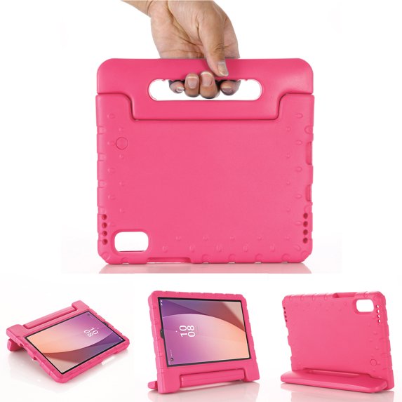 Feishell Kids-Friendly Case for Lenovo Tab M9 2023 (9.0 inch),Shockproof EVA Foam Cover Portable Handle Stand Child Proof Rugged Protective Case Cover,Rose