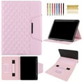 thumbnail image 1 of Feishell Luxury Leather Smart Cover for iPad 10th Gen 10.9" 2022,Magnetic Flip Auto Kickstand Card Slots Shockproof Anti-Scratch Wake/Auto Sleep Folio Protective Case,Pink, 1 of 7
