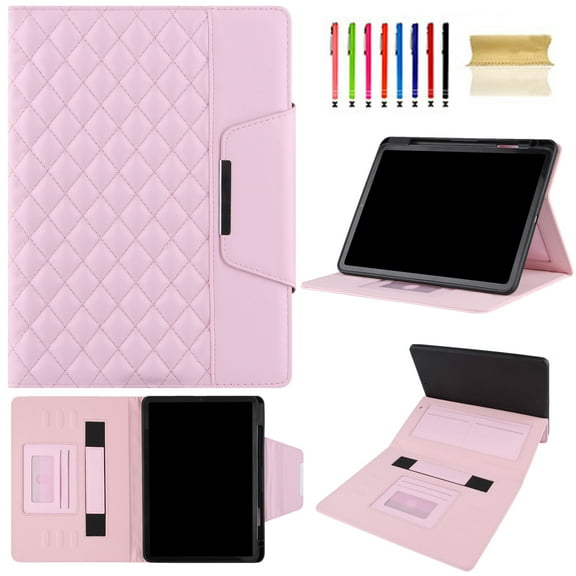 Feishell Luxury Leather Smart Cover for iPad 10th Gen 10.9" 2022,Magnetic Flip Auto Kickstand Card Slots Shockproof Anti-Scratch Wake/Auto Sleep Folio Protective Case,Pink