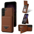 thumbnail image 1 of Feishell Luxury PU Leather Wallet Case for Samsung Galaxy S23 FE - Back Credit Card Slots RFID Blocking Kickstand Cover with Magnetic Button, TPU Shockproof Flip Case, Brown, 1 of 10