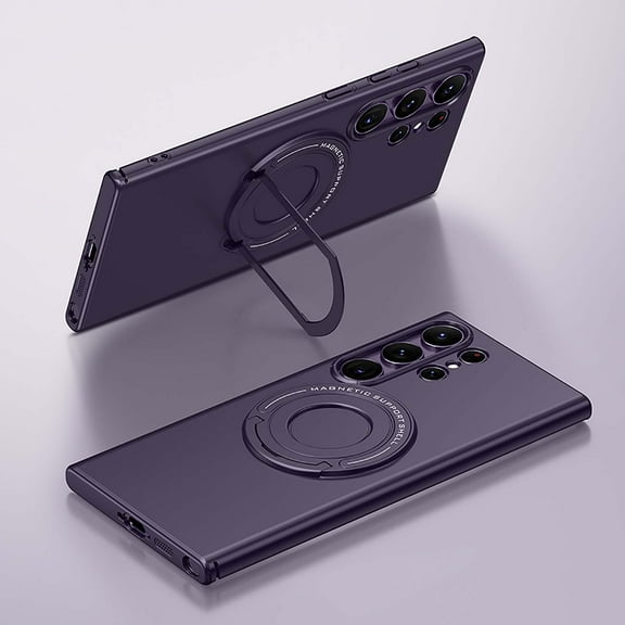 Feishell Magnetic Case for Samsung Galaxy S23 Ultra (6.8 inch),with Hidden Bracket Kickstand,Compatible with MagSafe Charging,Shockproof Anti-scratch Drop Protection Slim Fit Phone Case,Purple