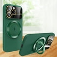 thumbnail image 1 of Feishell Magnetic Case for iPhone 11 Pro 5.8 Inch,Large Window Design with Ring Kickstand,Compatible with MagSafe Charging,Full Camera Lens Protector Cover Phone Case for Women Men,Darkgreen, 1 of 12