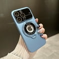 thumbnail image 1 of Feishell Magnetic Case for iPhone 15 Pro Max,with Big Window Glass Lens Camera Protector [Compatible with Magsafe] Shockproof Logo View Hidden Kickstand PC Slim Phone Case for Women Men,Blue, 1 of 11