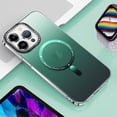 thumbnail image 1 of Feishell Matte Gradient Magnetic Cover for Apple iPhone 13 Pro Max (6.7 inch),Shockproof Slim Fit Anti-Fingerprint Frosted Translucent Phone Case Compatible with Magsafe Wireless Charging,Green, 1 of 10