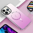 thumbnail image 1 of Feishell Matte Gradient Magnetic Cover for Apple iPhone 15 Plus (6.7 inch),Shockproof Slim Fit Anti-Fingerprint Frosted Translucent Phone Case Compatible with Magsafe Wireless Charging,Pink, 1 of 10