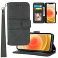 thumbnail image 1 of Feishell for Motorola Moto G51 5G Case with Detachable Wrist Strap,Premium PU Leather Drop Protection Magnetic Clasp Flip Kickstand RFID Blocking Credit Card Slots Wallet Phone Case,Black, 1 of 9
