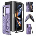 thumbnail image 1 of Feishell PU Leather Case for Samsung Galaxy Z Fold 3, Slim Lightweight Rugged Shockproof Folio Case with Pen Holder Wristband Strap Anti-Fingerprint Glossy Non-Slip Phone Cover,Purple, 1 of 13
