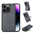 thumbnail image 1 of Feishell PU Leather Case for iPhone 13 Pro Max, Soft Silicone Ultra Slim Fit Shockproof Anti-Scratches Non-Slip Magnetic Case with Hidden Card Slot Holder Kickstand Bracket Wallet Case,Gray, 1 of 5