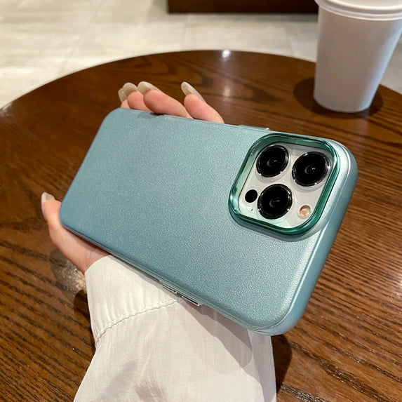 Feishell PU Leather Slim Case for iPhone 13 Pro, Magnetic Compatible with MagSafe Phone Case, Scratch Resistant Shockproof Protective Cover for iPhone 13 Pro Women Men, Blue