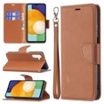 thumbnail image 1 of Feishell Phone Case for Samsung Galaxy A25 5G, Lychee Texture Plain PU Leather Magnetic Clasp Folio Flip Kickstand Wallet Phone Case with Card Slots & Wrist Strap, Brown, 1 of 9