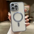 thumbnail image 1 of Feishell Plating Magnetic Case for iPhone 16 Pro, Compatible with MagSafe, Clear Phone Case with Camera Lens Protector, Soft TPU/Rubber Shockproof Non-Yellowing Cover - Blue, 1 of 8