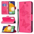 thumbnail image 1 of Feishell Samsung A14 Case 5G Butterfly Embossed Pattern Premium Leather Wallet Cover Flip Stand Card Slots Holder Magnetic with Wrist Strap Case for Samsung Galaxy A14 5G, Pink, 1 of 8