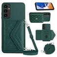 thumbnail image 1 of Feishell for Samsung A24 4G Case Wallet RFID Blocking Card Slot Holder, Magnetic Flip Purse Kickstand Case, PU Leather Handbag with Detachable Crossbody Strap for Samsung Galaxy A24 4G, Green, 1 of 10