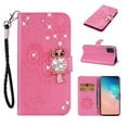 thumbnail image 1 of Feishell Samsung A51 Case 5G Owl Pattern Glitter Sparkly Gems Shockproof PU Leather Wallet Cover Flip Stand Card Slots Magnetic Diamond Bling Folio Case for Samsung Galaxy A51 5G, Rosegold, 1 of 7