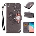 thumbnail image 1 of Feishell Samsung A51 Case 5G Owl Pattern Glitter Sparkly Gems Shockproof PU Leather Wallet Cover Flip Stand Card Slots Magnetic Diamond Bling Folio Case for Samsung Galaxy A51 5G, Gray, 1 of 7