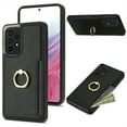 thumbnail image 1 of Feishell for Samsung A53 5G Wallet Case with Card Holder, 360°Rotation Ring Holder Kickstand, Premium PU Leather RFID Blocking Card Pocket Protective Cover for Samsung Galaxy A53 5G, Black, 1 of 8