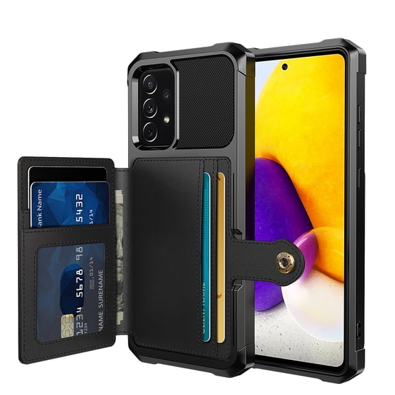 Feishell for Samsung A53 Wallet Case 5G, with ID&Credit Card Holder Slots Pockets Wallet Back Cover Stand Flip Folio Leather Magnetic Absorption Cover For Samsung Galaxy A53 5G, Black