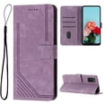 thumbnail image 1 of Feishell for Samsung Galaxy A03s Flip Wallet Phone Case,Durable PU Leather Flip Kickstand Shockproof TPU Inner Shell Magnetic Clasp Folio Card Pocket Phone Case with Wrist Strap,Purple, 1 of 12