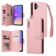 thumbnail image 1 of Feishell for Samsung Galaxy A05 Wallet Case with Wrist Strap,Premium PU Leather Zipper Pocket Magnetic Buckle Folio Flip ID Credit Card Slots Shockproof Kickstand Phone Case for Women Men,Rosegold, 1 of 15